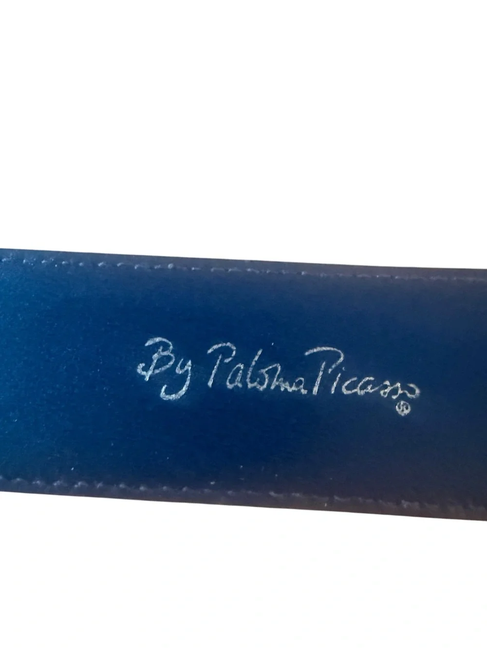 Paloma Picasso Leather Belt Black & Gold X Size Medium